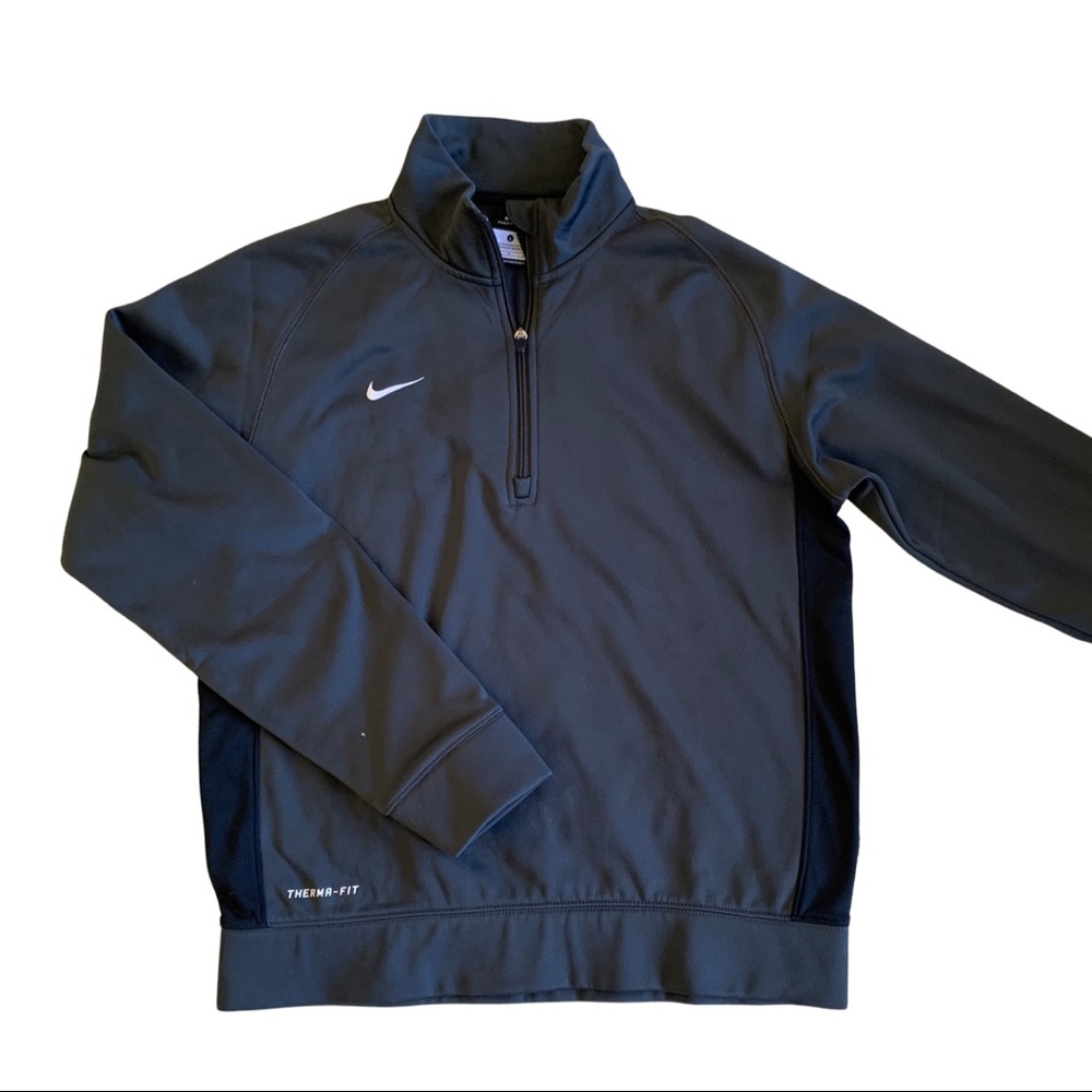 Nike Therma Fit Men's Half 1/2 Zip Long Sleeve Training Top Black Size Large L